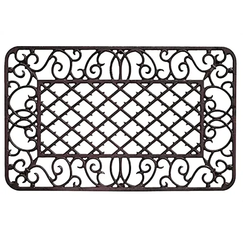 Fussmatte Eisen Antik-Stil 67cm in braun von Aubaho