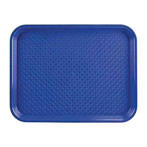 Olympia Kristallon Kunststoff-Fast-Food-Tablett Blau, Größe Mittel 415mm – Serviertablett für Servicekräfte, Bars, Restaurants P506