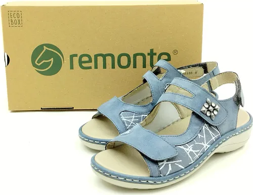 Remonte D7647-16 Sandale - Bequeme G-Weite Sandale mit leichtem PU-Laufsohle und praktischem Klettverschluss für einfaches An- und Ausziehen. Ideal für den täglichen Einsatz und optimalen Tragekomfort.