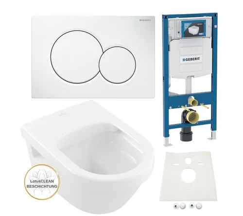 GEBERIT Vorwandelement WC Geberit Spülkasten Villeroy Boch WC Architectura, Spar-Set