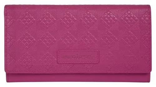 bruno banani große Geldbörse im Querformat aus Echt Leder für Damen - Elegante Geldbörse aus 100% Rindleder mit 13 Kartenfächern und doppeltem Druckknopfverschluss für sicheren Stauraum. Kompakt und leicht, ideal für jede Handtasche.