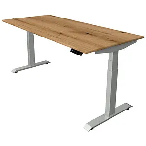 Kerkmann Move 4 - Elektrisch höhenverstellbarer Schreibtisch in Eiche - Kinderschreibtische mit ergonomischer Gestaltung für gesunde Körperhaltung. Höhenverstellbar von 64-129 cm für bequemes Sitzen und Stehen, inklusive Memoryfunktion und Antikollisionssystem.