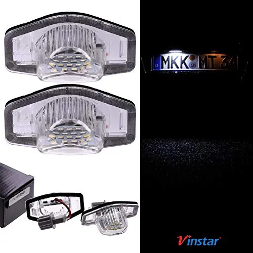 VINSTAR LED Kennzeichenbeleuchtung E-geprüft CAN-Bus 18 LEDs je Modul 6000 Kelvin kompatibel mit Allen Modellen in der Produktbeschreibung!