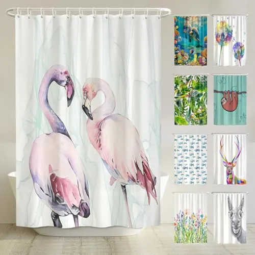 arteneur® Loving Flamingos Duschvorhang 180x200 von Arteneur