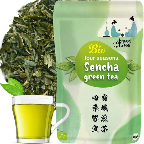 Sencha Tee Four Seasons BIO | Loser Grüntee 100% natürlich ohne Zusätze, 250g
