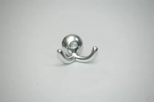 Haken Handtuchhaken Kleiderhaken Garderobenhaken Doppelhaken Aluminium glanz chrom 37 x 48 x 21mm