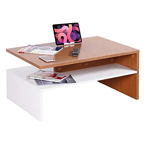 RICOO Kleiner Tisch 90 x 60 cm - Modernes Design für jeden Raum - Konsolentisch fürs Wohnzimmer mit großflächiger Ablageplatte, ideal für Ordnung und Stauraum. Perfekt als Beistelltisch im Wohnzimmer, Schlafzimmer oder Wartebereich.