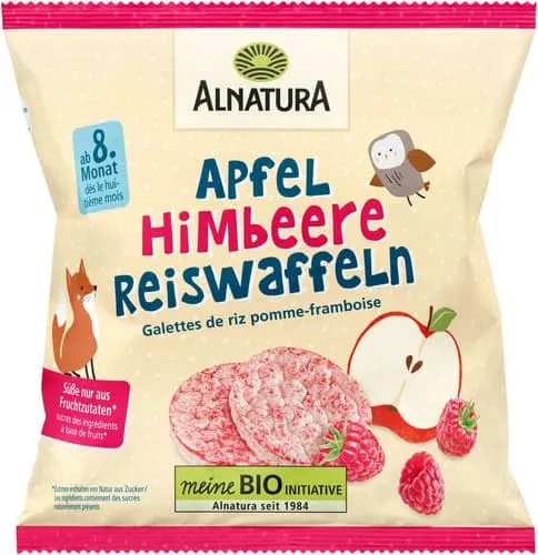 Alnatura Bio Reiswaffeln Apfel-Himbeere, 35 g von Alnatura