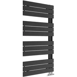 Sanotechnik Handtuchtrockner Schwarz, 60x113 cm - Heizkörper für Badezimmer, elegantes schwarzes Design aus Metall, ideal zum Trocknen von Handtüchern und für mehr Komfort.