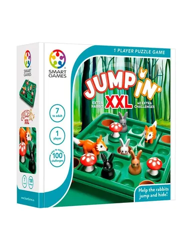 SmartGames - Jump In XXL Puzzle Game - Gesellschaftsspiel mit 100 Herausforderungen, fördert logisches Denken und ist ideal für Kinder ab 7 Jahren.