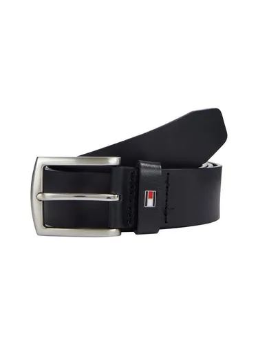 Tommy Hilfiger Herren Gürtel New Denton 3,5 cm - Eleganter Ledergürtel in Blau - Herren-Gürtel aus 100% echtem Leder, 3,5 cm breit, mit praktischer quadratischer Dornschließe für individuelle Anpassung. Perfekt für Arbeit oder besondere Anlässe.