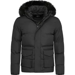Soulstar Herren Winterjacke mit Kapuze - Trendige Steppjacke für kalte Tage, idealer Komfort und hochwertige Materialien