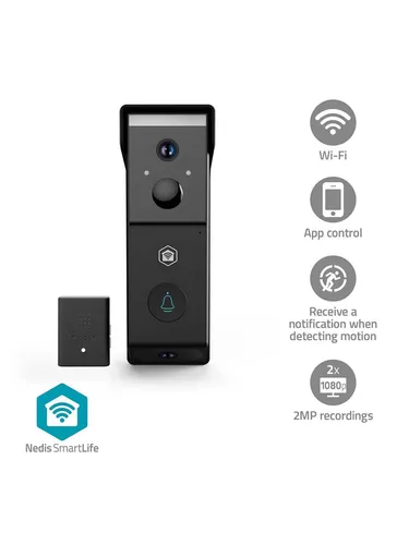 Nedis SmartLife Video Doorphone Wi-Fi Battery 2x Full HD 1080p