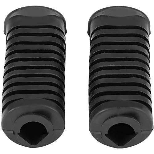 CENPEK 2 Stück Motorrad-Fußrastenabdeckung für Vorderfußrasten, schwarz, Gummi, rutschfeste Fußstütze, Fußrasten, Abdeckung für CL90 CT90 CL100S SL90 CB100 CL100