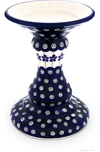 Bunzlauer Keramik Kerzenständer 166a in blau von Bunzlauer Keramik