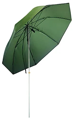 Anaconda Solid Nubrolly Angelschirm - 2,5 m Messingkopf mit robustem Aluminium-Schaft, ideal für Angler, die Schutz vor Sonne und Regen suchen.