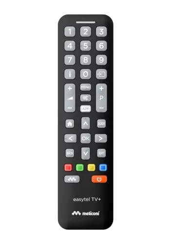 Meliconi Easytel TV+ Universalfernbedienung für TV und Smart-TV, Direkter Zugriff auf HOME und Netflix, Kindermodus, Einfache Programmierung