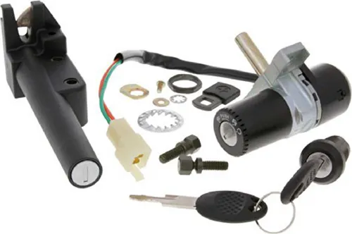 Schlosssatz für Aprilia SR50 Di-Tech, SR50 Street, Schwarz - Motorradschlösser für Aprilia SR50 Modelle, bietet optimale Sicherheit und Schutz vor Diebstahl.