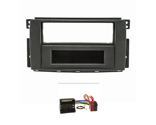 tomzz Audio Radioblende Set passt für Smart fortwo (451) forfour (454) anthrazit / Autoradio