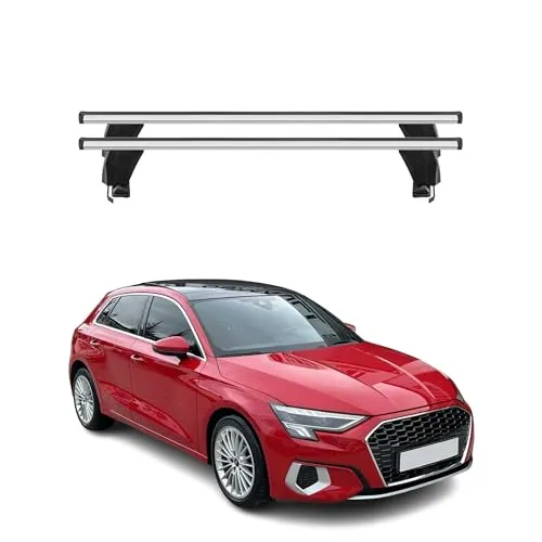Menabo Dachträger Grundträger für Audi A3 8Y Sportback - Gepäckträger aus hochwertigem Aluminium, aerodynamisch und einfach zu installieren. Ideal für Fahrräder, Ski und Dachkoffer, perfekt für Abenteurer!