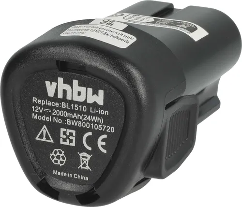 vhbw Akku kompatibel mit Black & Decker PSL12, LDX112C Werkzeug (2000 mAh, Li-Ion, 12 V)