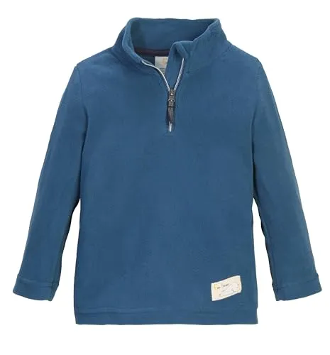 first instinct by killtec Unisex Baby Fisw 30 MNS FLC Shrt Fleeceshirt Mit Stehkragen Und Reißverschluss, Denim Dunkelpetrol, 98-104 EU
