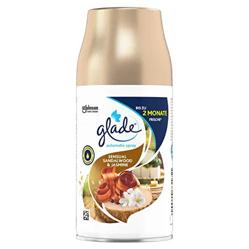 Glade (Brise) Automatic Spray Nachfüller, Raumduft, Sensual Sandalwood & Jasmine, 4er Pack (4 x 269 ml)