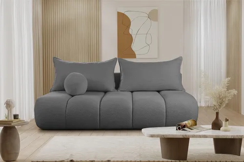 Schlafsofa ANZIA 3-Sitzer in Grafit von Fun Möbel