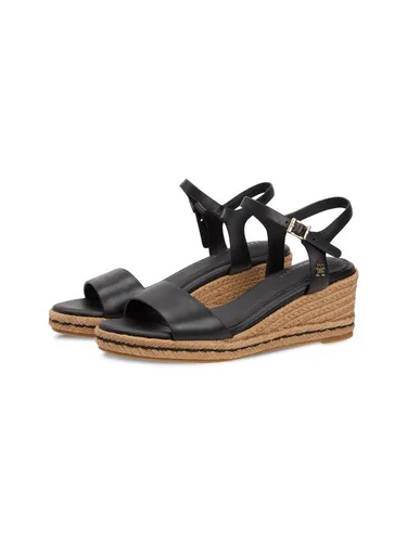 Tommy Hilfiger MID WEDGE ESPAD LEATHER Keilsandalette - Modische Riemchensandale in schmaler Form mit Keilabsatz von Tommy Hilfiger. Aus hochwertigem Leder, ideal für stilvolle Sommerlooks.