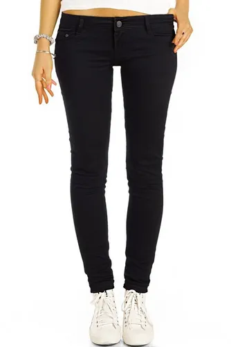 be styled Röhrenjeans Damen Hüftjeans, skinny slim fit low waist Hosen j71e