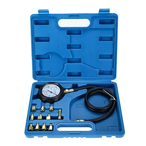 FreeTec 13tlg. Motor Öldruck Tester Öldruckprüfer Messgerät Öldrucktester Werkzeug Prüfer 0-35 bar