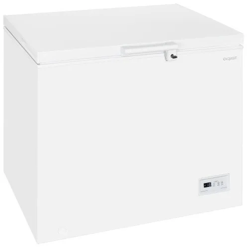 exquisit Gefriertruhe GT265-HE-040D, 254 l mit Schnellgefrier-Funktion - Tiefkühler mit 254 l Volumen, außen liegendem Touch-Display und LED-Innenbeleuchtung für optimale Übersicht und einfache Handhabung.