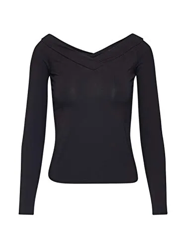 pieces Langarmshirt PCMALIVA LS OFF SHOULDER V-NECK TOP NOOS
