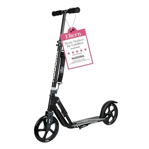 Hudora BigWheel 205 – Klappbarer Erwachsenen-Roller in schwarz von HUDORA