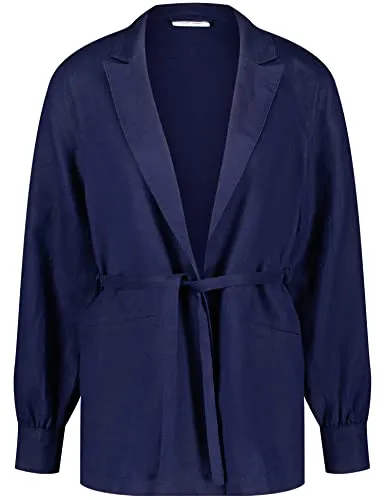 Gerry Weber Damen Lässiger Leinenblazer mit Taillenband von GERRY WEBER