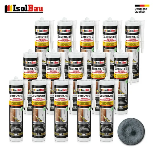Reparaturmörtel Zement-Fix 15 x 300 ml Dunkelgrau Fugenmörtel Express Cement