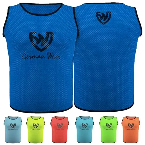 German Wear Leibchen Trainingsleibchen Markierungshemd Kinder Erwachsene Fussball Handball Hocky Rugby Basketball Volleyball Baseball Training Königsblau, Junior (M)