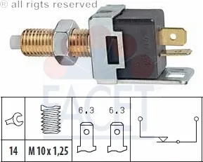 Facet Bremslichtschalter Made in Italy - OE Equivalent 7.1017
