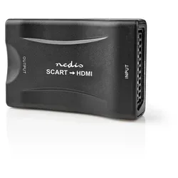 Nedis VCON3463BK - Aktiver Videokonverter - HiFi-Kabel mit aktiver Umwandlung für brillante Bildqualität bis 1080p, ideal für den Anschluss von HDMI-Geräten an SCART.