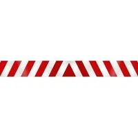 Aufkleber reflekt. Leuchtbakenstreifen Rechts Links'' 10 cm x 11,5 cm Weiß/Rot