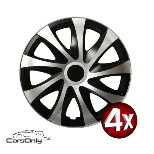 NRM Draco CS Radkappen 14 Zoll Silber Schwarz