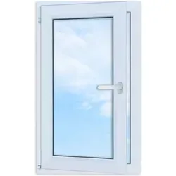 LORAC Kunststofffenster weiß 600x1000mm – Kippbar & Ausstellbar mit 2-fach Verglasung