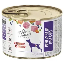 Vets Dog Gastro Intestinal 185g - Tierärztliches Hundefutter für Haustiere mit Verdauungsstörungen, speziell entwickelt zur Unterstützung der Verdauung und zur Förderung des Wohlbefindens.