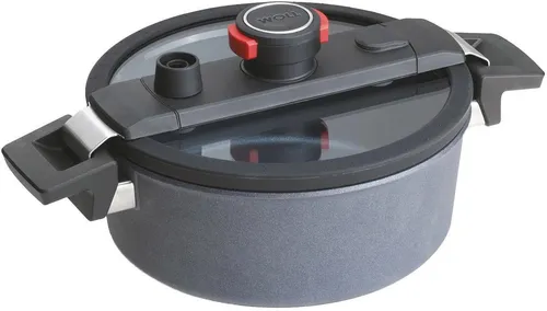 Woll Active Lite INDUKTION Guss-Kasserolle, Ø 24 cm - Kochtöpfe mit 5-lagiger Diamant-Versiegelung, ideal für alle Herdarten, inklusive Induktion. Backofenfest bis 250 °C und spülmaschinenfest für einfache Reinigung.