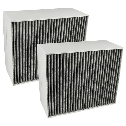 vhbw 2x Aktivkohlefilter kompatibel mit Siemens LZ57600(00), LZ57500(00), LZ57300(00) Dunstabzugshaube - 22,7 x 18,9 x 10 cm