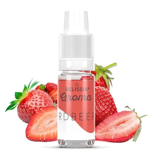 Belissia Lebensmittelaroma - Erdbeere - Hochdosiertes Lebensmittel Aroma 10ml. Zur Verwendung in Lebensmitteln & Getränken für Vernebler, Nebelmaschinen, Diffuser uvm.