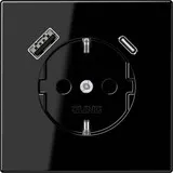 Jung LS1520-15CASW SCHUKO-Steckdose mit USB Typ A+C in schwarz von Jung