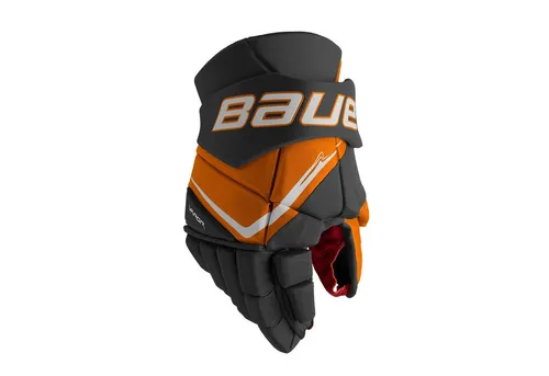 Bauer Vapor FLY40 Senior Eishockeyhandschuhe - Ergonomische Eishockeyhandschuhe mit vorgeformtem Handrücken und strapazierfähigem Material für optimalen Schutz und Beweglichkeit auf dem Eis.