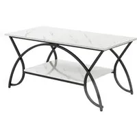 COSTWAY Couchtisch Marmor Optik