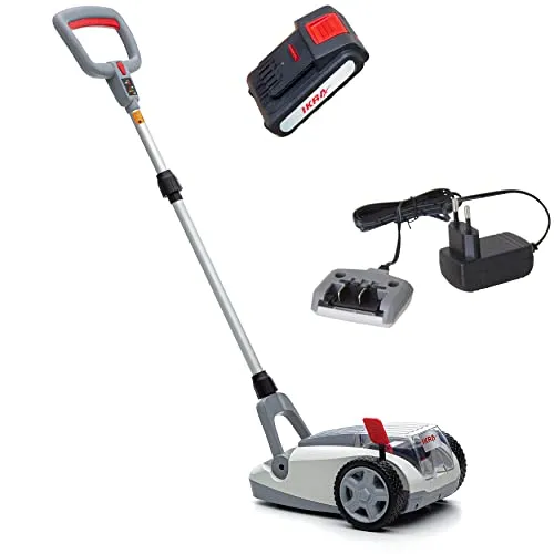 IKRA 20 V Akku Einhand Rasenmäher ICHM 20 - Kabelloser Handrasenmäher mit 20V Akku für müheloses Mähen, inkl. Ladegerät und Mulchkit – ideal für kleine Gärten.